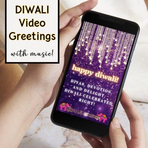 Personalized Diwali e-Cards, Diwali GIF Video Cards with Music, Festive Instant Download, Eco-Friendly Digital Greeting Cards Diwali Mobile