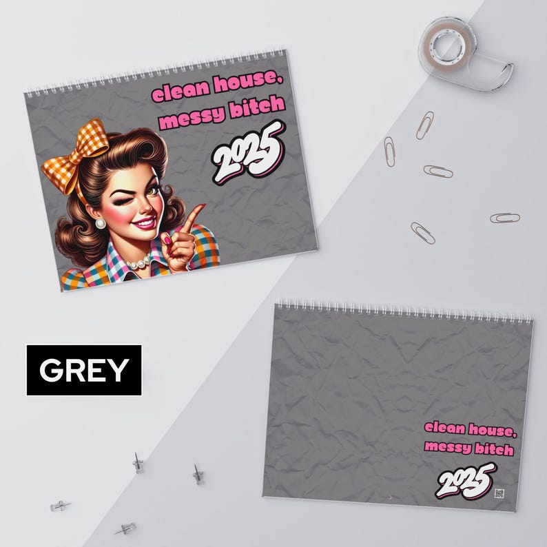 Trad Wife 2025 Wall Calendar, Sarcastic House Wife Quote Funny Planner