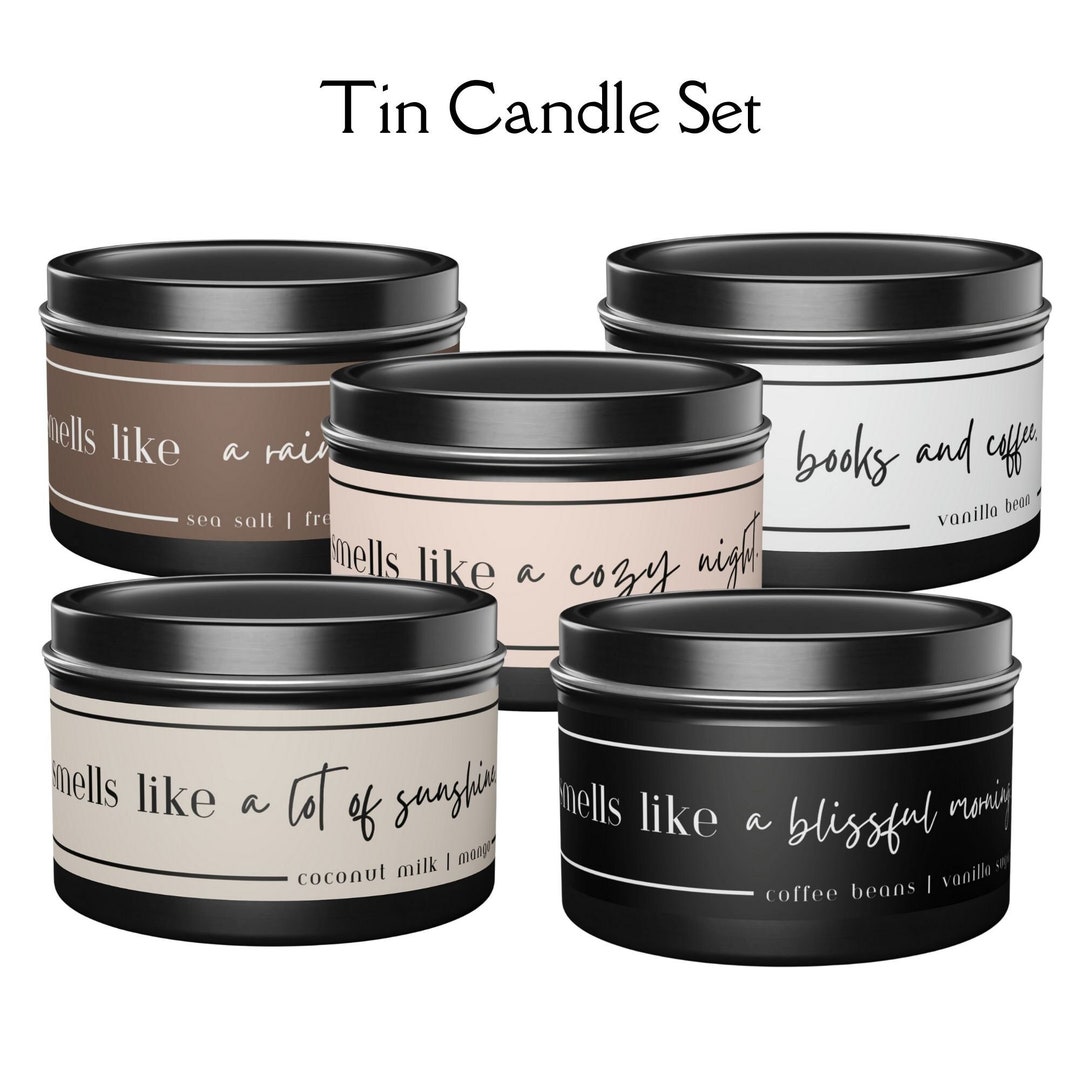 Tin Candle Gift Set Decorative Candle Small Scented Candle Favor Modern