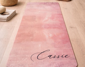 Custom Printed Yoga Mat, Personalized Fitness Gift