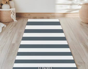 Personalized Striped Yoga Mat, Anti-Slip Microfiber Suede, Lightweight Workout Mat (Includes Strap)