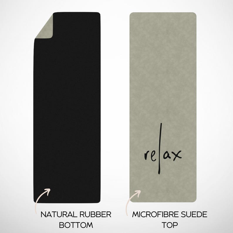 Custom Logo Suede Yoga Mat: Personalized Rubber Exercise Mat image 6