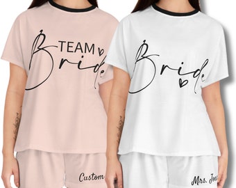 Brautjungfer PJs Set Benutzerdefinierte Pyjamas Brautjungfer personalisierte Bachelorette Shirts Brautjungfern Vorschlag Geschenkidee Braut Pyjamas Brautparty