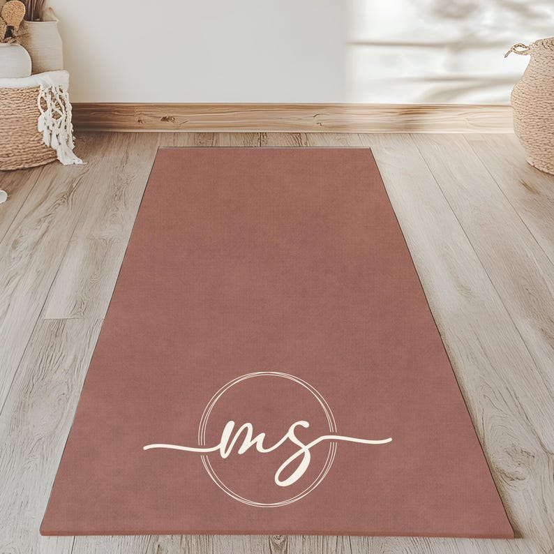 Personalized Yoga Mats Custom Name Exercise Mat Suede Yoga Rubber Mat Meditation Workout Pilates Prayer Mat Gift Women Men Yoga Teacher Gift