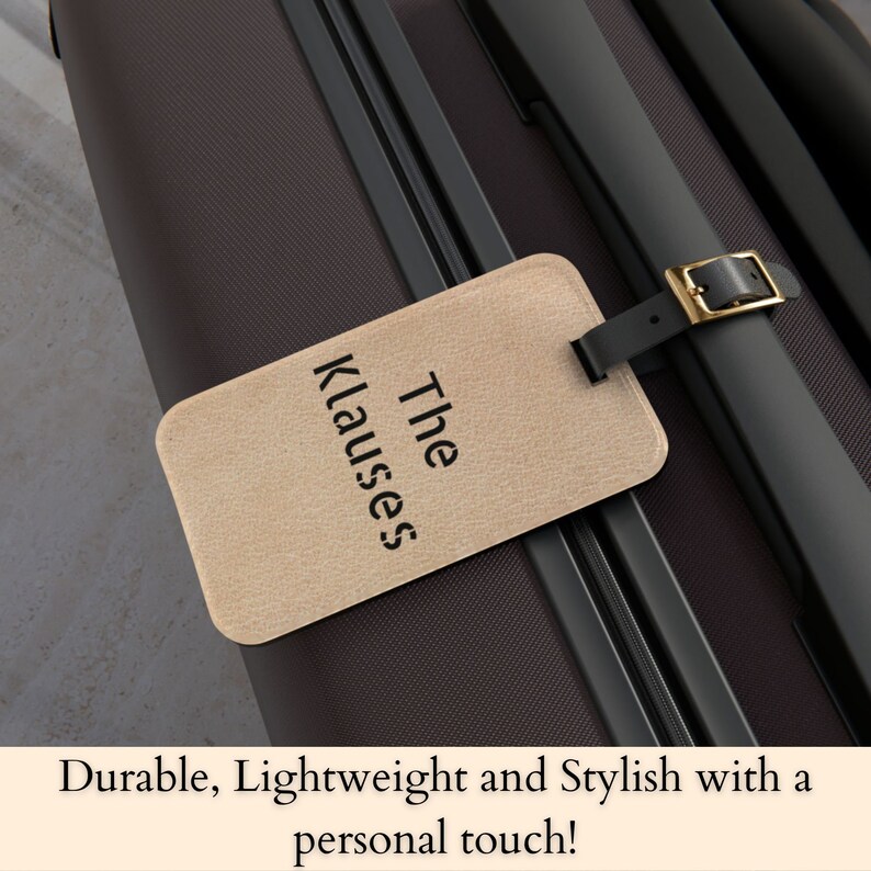 Custom Family Name Luggage Tag Personalized Leather Design Etsy