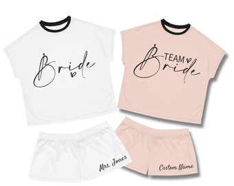 Bridesmaid PJs Set Custom Pajamas Bridesmaid Personalized Bachelorette Shirts Bridesmaids Proposal Gift Idea Bridal Pajamas Bridal Party