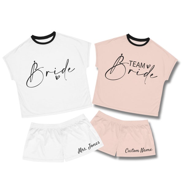 Bridesmaid PJs Set Custom Pajamas Bridesmaid Personalized Bachelorette Shirts Bridesmaids Proposal Gift Idea Bridal Pajamas Bridal Party