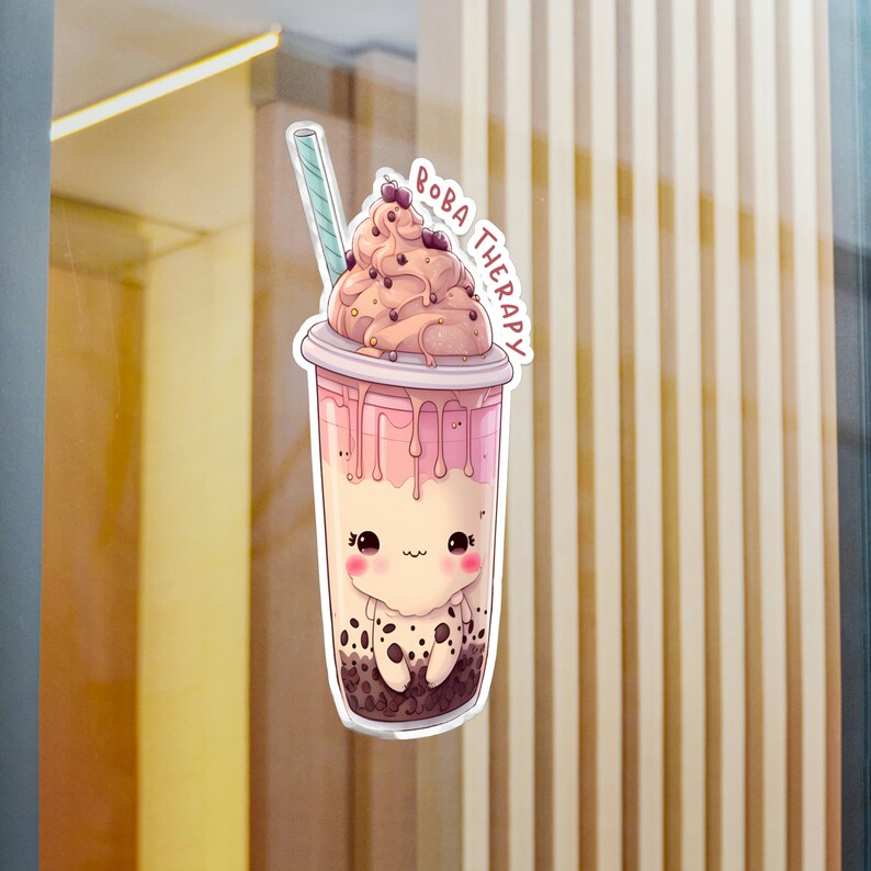 Boba Tea Sticker Vinyl Decal Boba Therapy Sticker Instant - Etsy