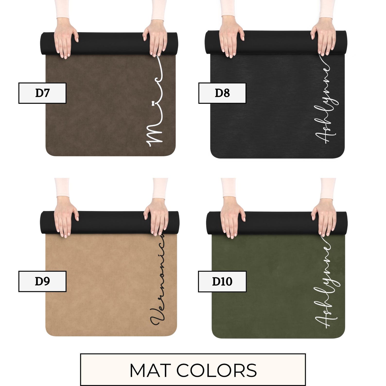 Mat Name Personalized Suede Yoga Mat: Custom Name, Non-slip Rubber - Etsy