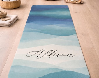 Custom Name Yoga Mat, Non-Slip Pilates Fitness Gift
