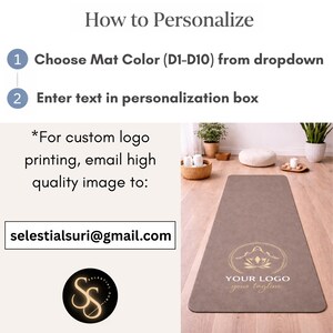 Custom Logo Suede Yoga Mat: Personalized Rubber Exercise Mat image 4