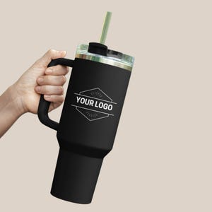 Personalized 40 oz Tumbler Custom Logo, Corporate Swag , Bulk Orders Small Business, Company Logo Drinkware, Employee Appreciation Gifts
