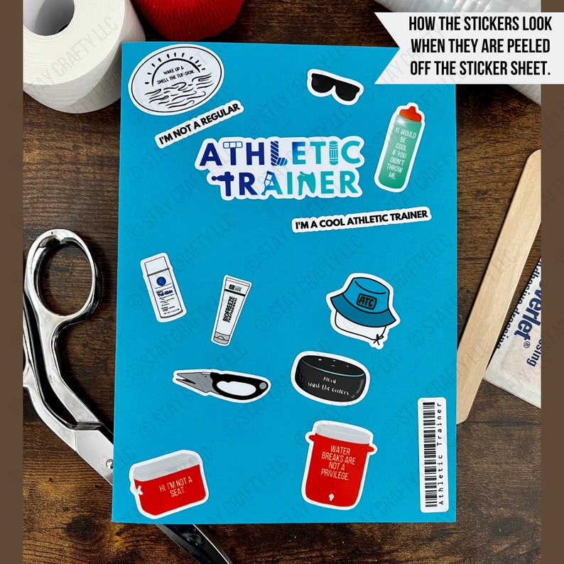 Athletic Trainer Cool Sticker Sheet the Perfect Athletic Trainer Gift