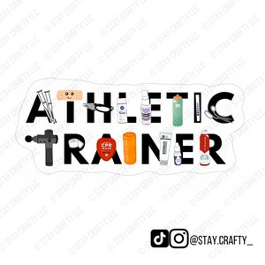 Athletic Trainer with Medical Supplies- High quality, stylish vinyl sticker for Athletic Trainers