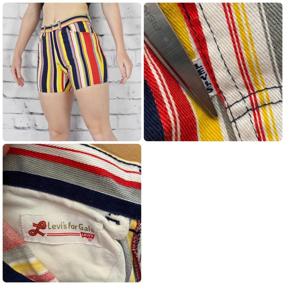 SUPER RARE Deadstock Vintage 60s / Early 70s Levis Big E Rainbow Striped  Shorts - Etsy UK