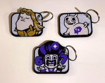 Clash Royale 3d printed keychain emotes