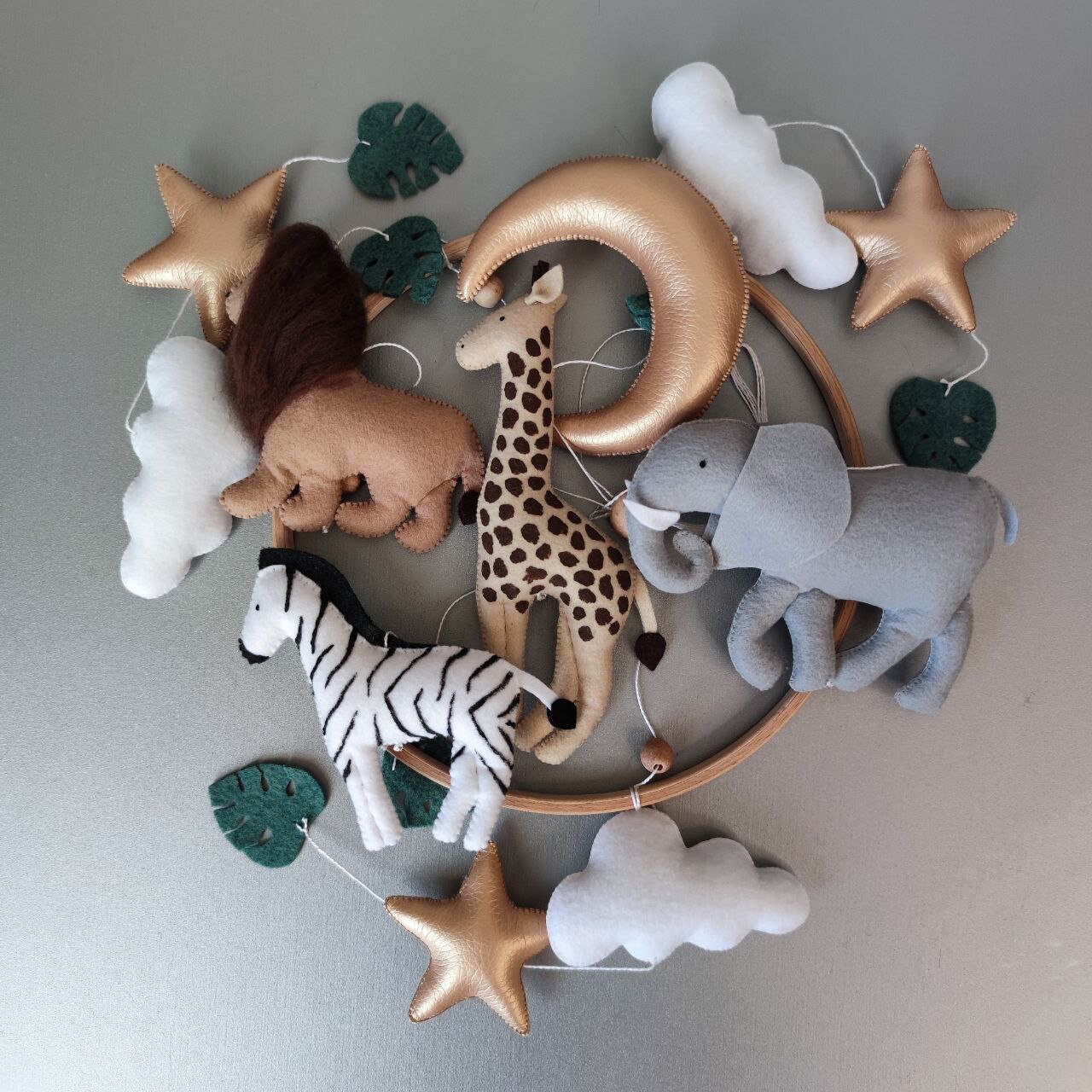 Safari Baby Mobile Cot Mobile Baby Shower Gift Etsy