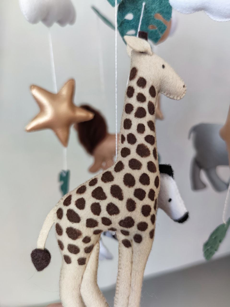 Safari Baby Mobile Cot Mobile Baby Shower Gift Etsy