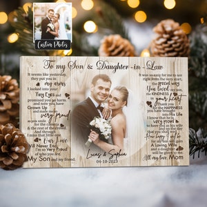 Personalized Son Wedding Gift From Mother - Wedding Gift For Son And Daughter In Law - Gift For Son Wedding Day - Gift For Bride and Groom