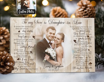 Wedding Gifts for Son and Daughter in Law, Personalized Son Wedding ...