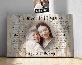 Custom "Never Left You" Memorial Canvas - Sympathy Gift