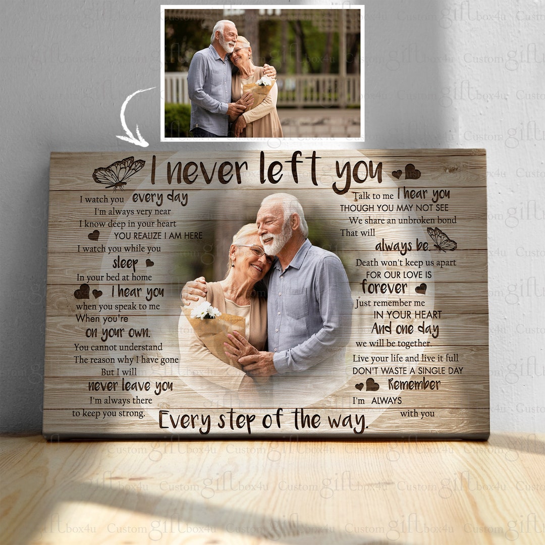 Custom Personalized Memorial Photo Canvas - Memorial Gift Idea For Family - I Never Left You main image 1