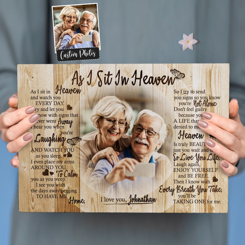 Custom Memorial Canvas: 'Never Left You' Sympathy Gift image 6