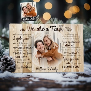 Personalized We&#39;re A Team Couple Canvas - Wedding Gift For Wife - 1st Anniversary - Gift For Son Wedding Day - Gift For Her - Couple Gift