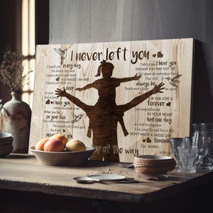 Father and Daughter Memorial Canvas - Loss of Father - Sympathy Gift image 9