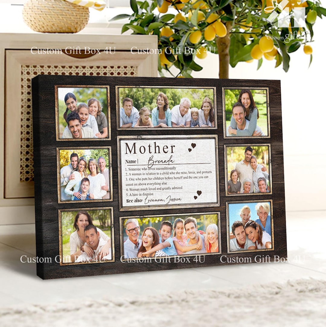 Personalized Family Photo Collage – Custom Mother's Day Canvas Print - Etsy