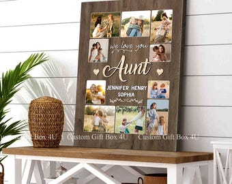 Personalisierte Tante Foto Collage Leinwand: Personalisierte Tante Geschenk