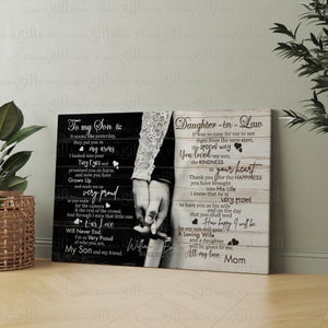 Personalized Son Wedding Gift From Mother - Wedding Gift For Son And Daughter In Law - Gift For Son Wedding Day - Gift For Bride and Groom