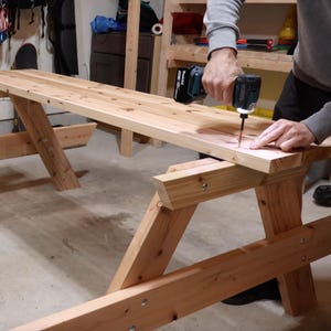 Ritningar för picknickbord - Steg-för-steg-instruktioner - DIY-ritningar för träbearbetning (PDF) bild 7