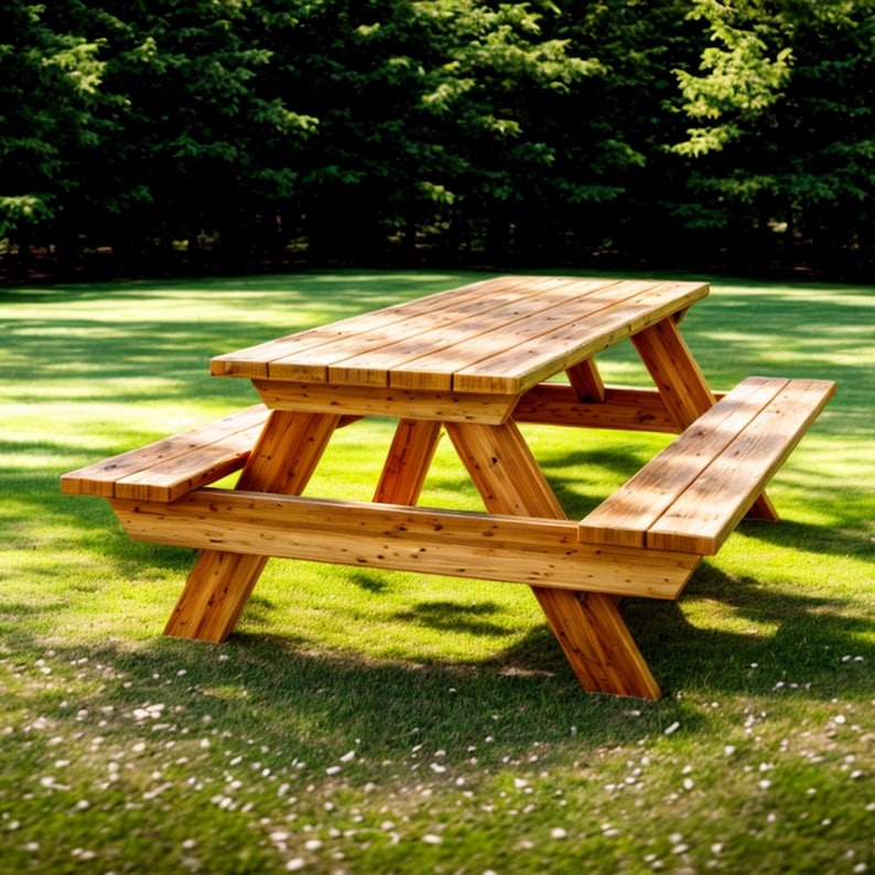 Ritningar för picknickbord - Steg-för-steg-instruktioner - DIY-ritningar för träbearbetning (PDF) bild 1