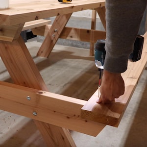 Ritningar för picknickbord - Steg-för-steg-instruktioner - DIY-ritningar för träbearbetning (PDF) bild 6