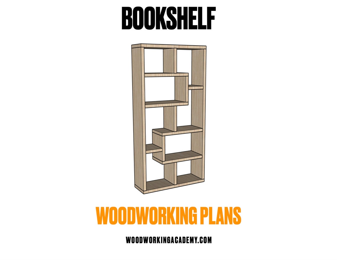 Bookshelf Plans Stepbystep Instructions PDF Etsy