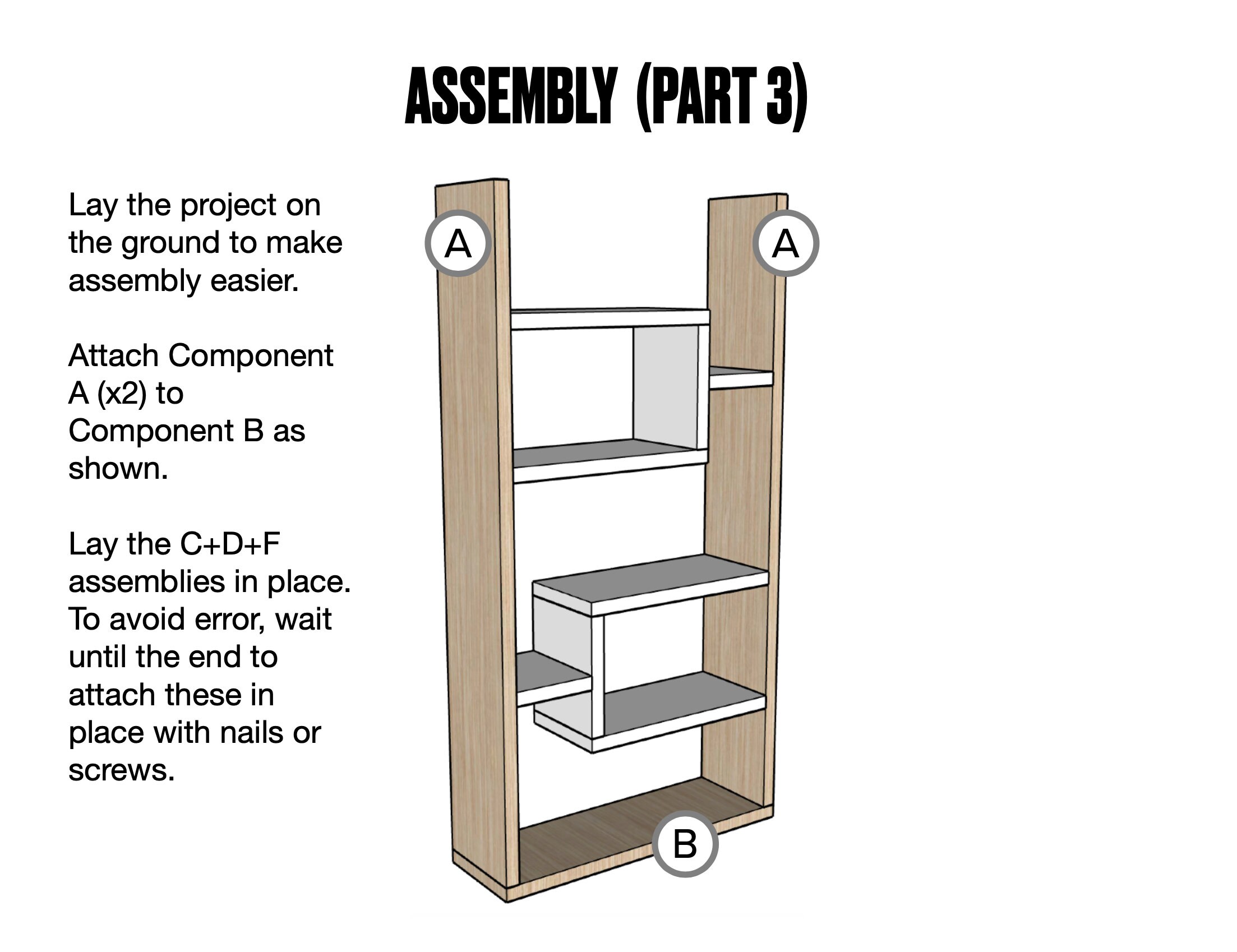 Bookshelf Plans Step-by-step Instructions PDF - Etsy
