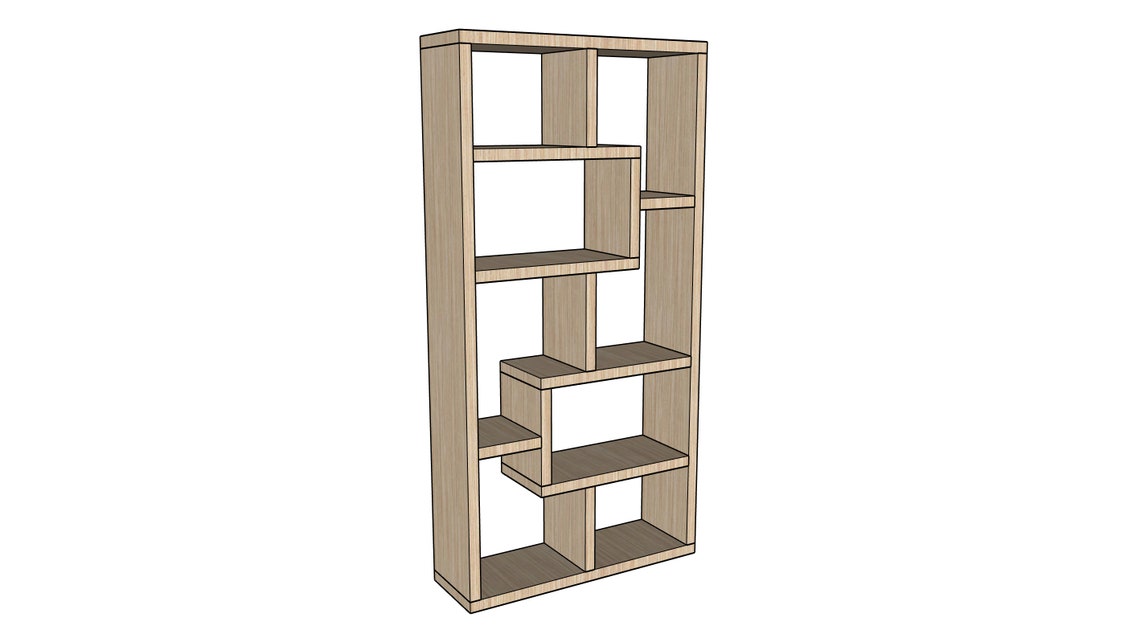 Bookshelf Plans Stepbystep Instructions PDF Etsy