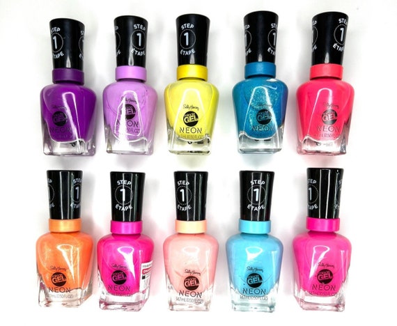 Sally Hansen Miracle Gel Nail Polish Neon Collection Set of 10 - Etsy Sally Hansen Miracle Gel Nail Polish Neon Collection Set of 10 - Etsy