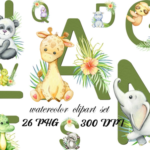 Jungle Letters - Etsy