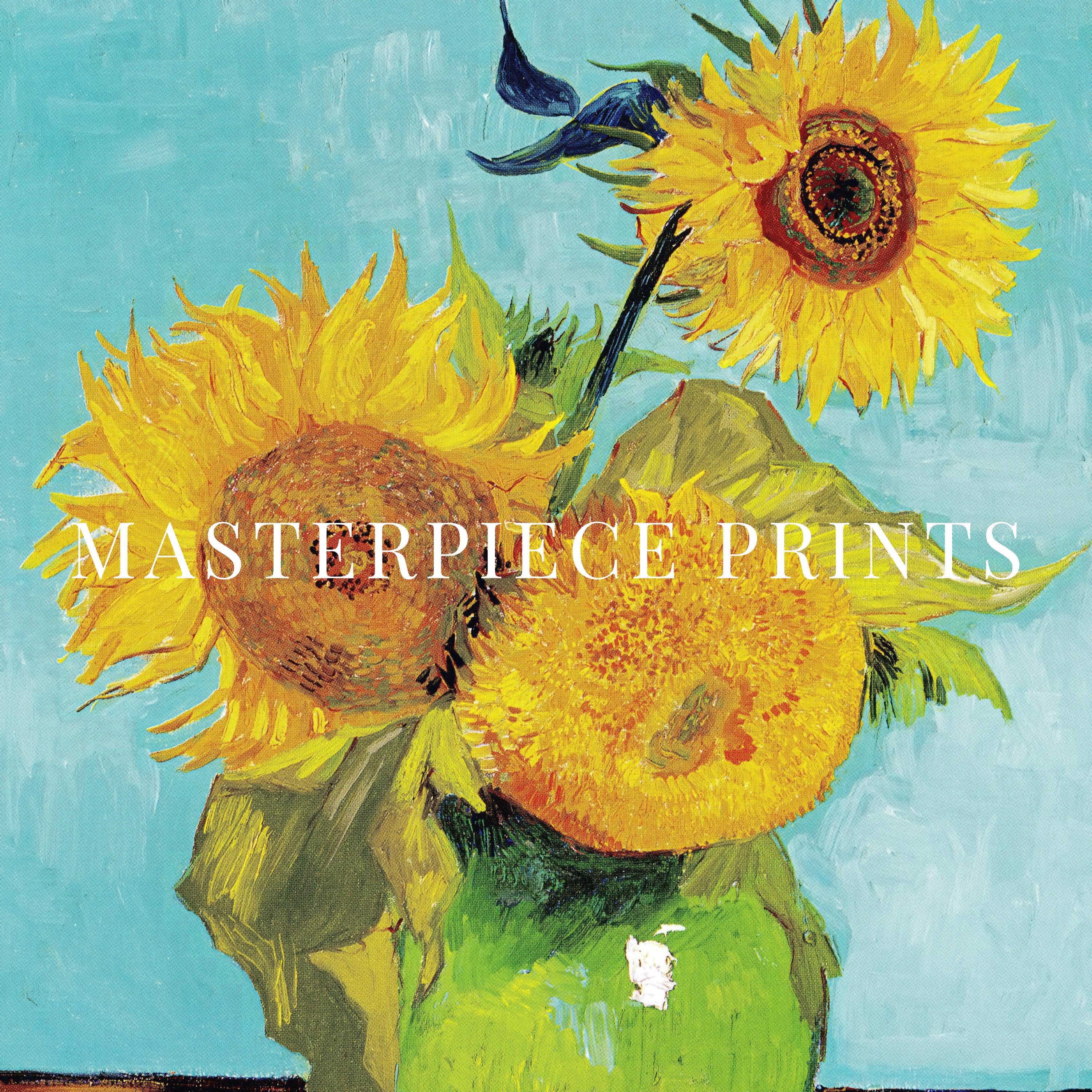 アートプリント VAN GOGH ひまわり　レトロ ヴィンテージ ゴッホのひまわりプリント、温かみのあるボヘミアン