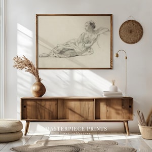 Antique Woman Portrait Sketch, Minimalist Graphite Drawing Art Print, Soft Vintage Portrait for Elegant Home Decor | PRINTABLE Download | 5