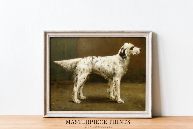 pet art, pet painting, pet portrait, pet lover gift, dog lover, dog portrait, dog painting, downloadable art, printable wall art, vintage art prints, cat art print, vintage painting, English setter