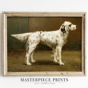 pet art, pet painting, pet portrait, pet lover gift, dog lover, dog portrait, dog painting, downloadable art, printable wall art, vintage art prints, cat art print, vintage painting, English setter
