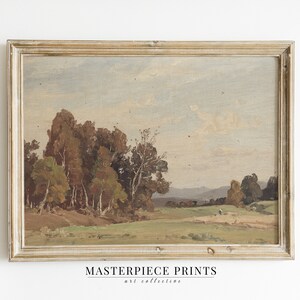 Neutral Autumn Landscape Wall Art, Fall Rustic Wall Decor, Muted Fall Landscape Art | PRINTABLE Digital Download | 37