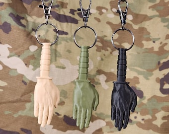 Knife Hand Keychain: Military Veteran Gift