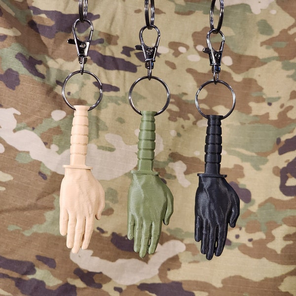 Knife Hand Keychain - Great Military gift for Army, Marines, Navy, Airforce, Coast Guard or Spaceforce - Perfect gift for Veterans!