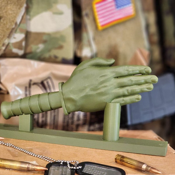 Non-Bladed Knife Hand Desk Collectible-Great Military gift for Army, Marines, Navy, Airforce, Coast Guard or Spaceforce veterans!