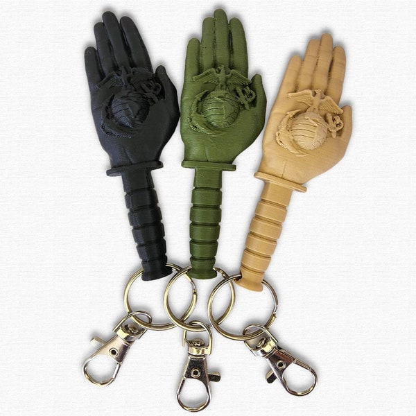 Marine Knife Hand Keychain - Great Military gift for Army, Marines, Navy, Airforce, Coast Guard or Spaceforce - Perfect gift for Veterans!