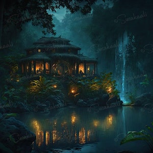 Jungle Oasis: Homes Reclaimed by Nature - Collection of 20 High-Resolution Images for Desktop Backgrounds, Screensavers and Digital Displays